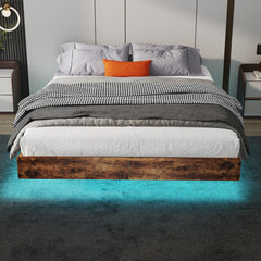 Platform Floating Bed Frame With RGB LED Lights