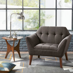 Modern Lounge Chair With Button Tufting