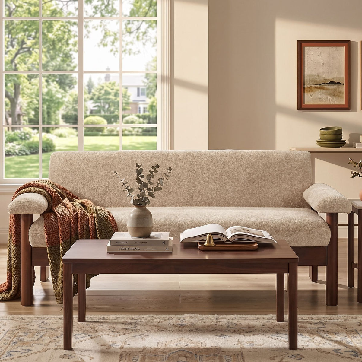 Modern Sofa Couch With Pillow Top Arms