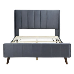 Upholstered Platform Bed Velvet