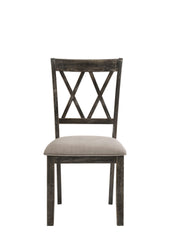 Claudia II - Weathered Side Chair (Set of 2) - Beige / Gray