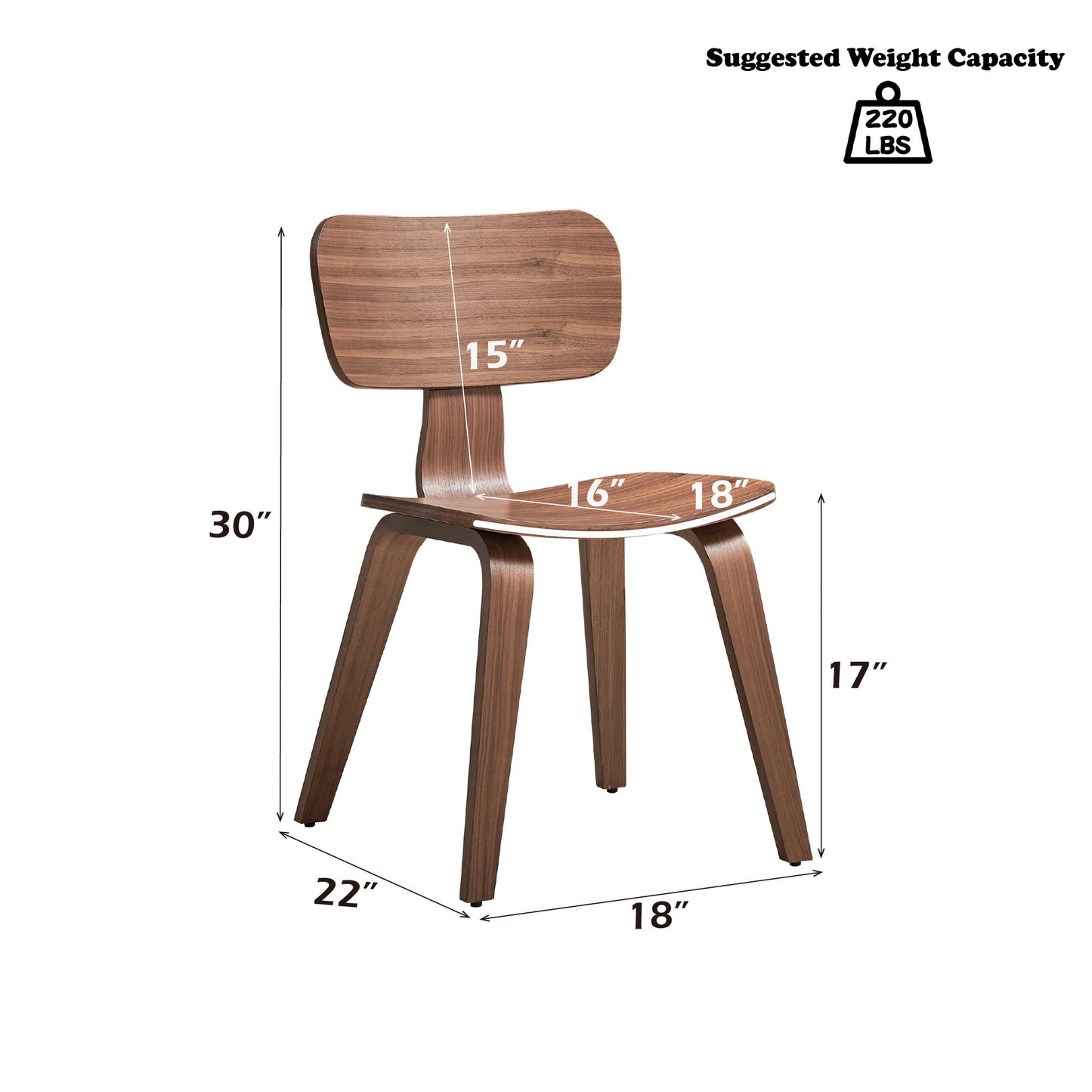 Casson - Side Chair (Set of 2) - Walnut