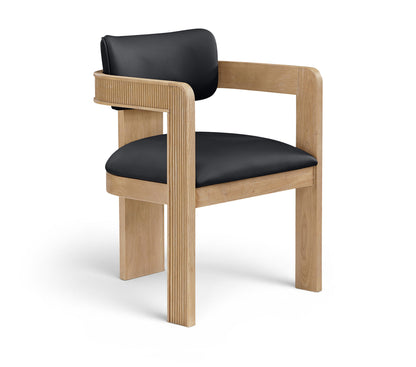 Sacha - Vegan Leather Upholstered Dining Chair With Natural Base (Set of 2)