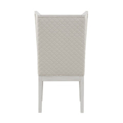 Katia - Hostess Chair (Set of 2) - Light Gray Linen & Weathered White