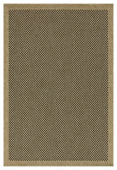Earth - 5'3" X 7'3" Indoor, Outdoor Area Rug, Polypropylene - Jute / Black
