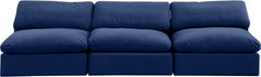 Comfy - Velvet Modular Armless Sofa 3 Seats
