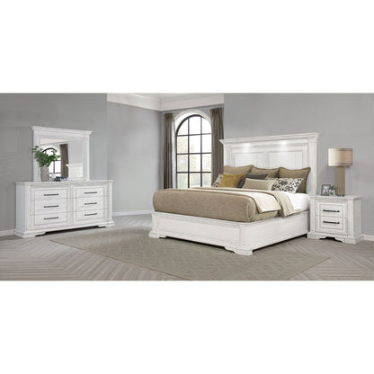 Bedroom Set With LED Lighting And Carved Moldings