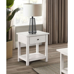 Castleton - 1 Drawer Wood End Table With Shelf