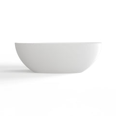 Soaking Bathtub, Freestanding, Solid Surface - Matte White