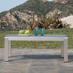 Outdoor Coffee Table Aluminum And Glass