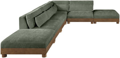 Turin - Chenille Fabric Upholstered Modular Sectional - Green