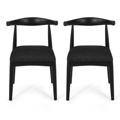Mid Century Modern Dining Chair Set With Upholstered Seating