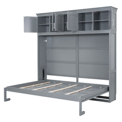 Murphy Modern Bed With Top Cabinets For Space Saving And Comfort