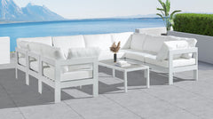 Nizuc - Outdoor Patio 8 Piece Modular Sectional With White Frame