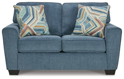 Cashton - Loveseat - Blue