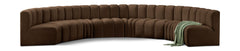 Arc - Velvet 8 Piece U-Shaped Modular Sofa