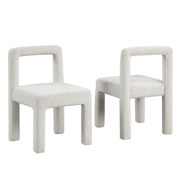 Dining Chairs With Square Open Back (Set of 2)