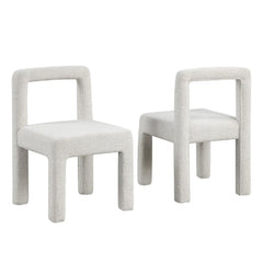Dining Chairs With Square Open Back (Set of 2)