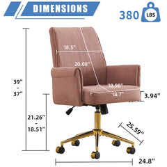 Office Swivel Chair - Light Pink