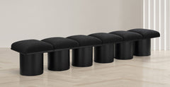 Pavilion - 6 Piece Modular Bench With Black Base