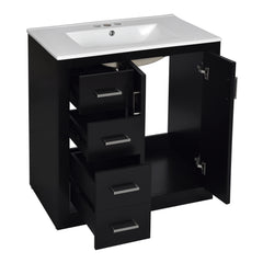Bathroom Vanity Set With Sink, Storage Cabinet With Drawers & Soft Closing Doors