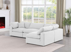 Comfy - 4 Piece Linen Fabric Modular Armless Sectional