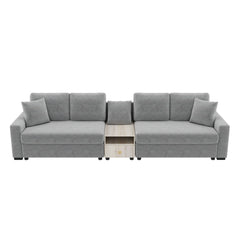 Modular Sofa Couch With Storage Armrest And Center Console