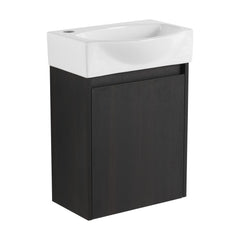 Modern Bathroom Vanity With Ceramic Basin, Wall Mounted Floating Sink Combo, Storage Cabinet