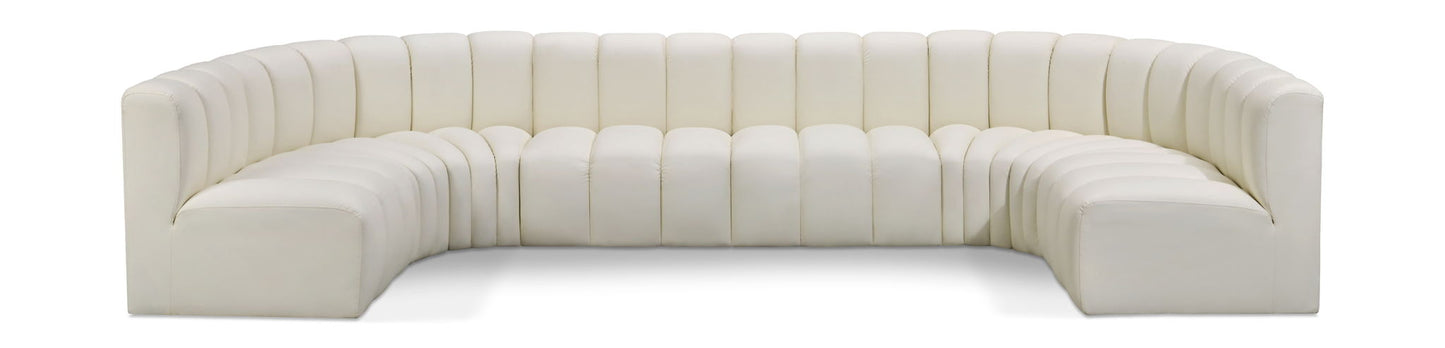 Arc - Faux Leather Modular U-Shaped Sectional