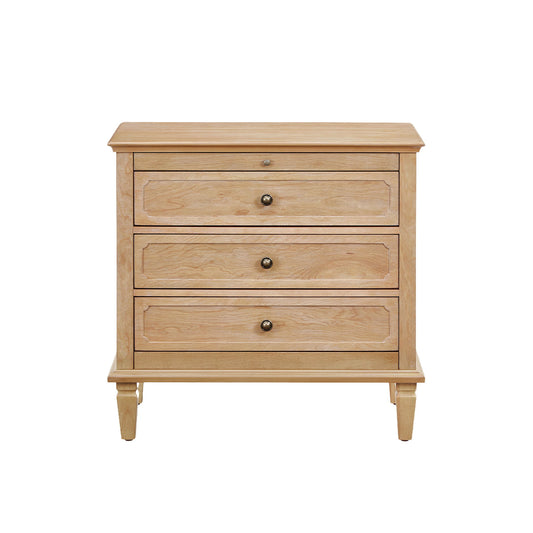 3 Drawer Nightstand With Charging Station, Bedside Table With USB & Type C Port And 2 AC Outlets