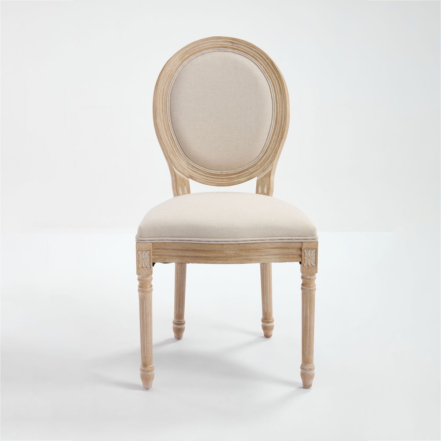Upholstered With Round Back Dining Chairs (Set of 2)