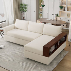 Sectional Sofa Upholstered Sofa Couch With Reversible Armrests For Living Room