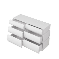 Minimalist Modern 6 Drawer Dresser, Handle Free Design With Wide Storage