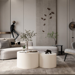 Wave Stripe Nesting Coffee Table (Set of 2)