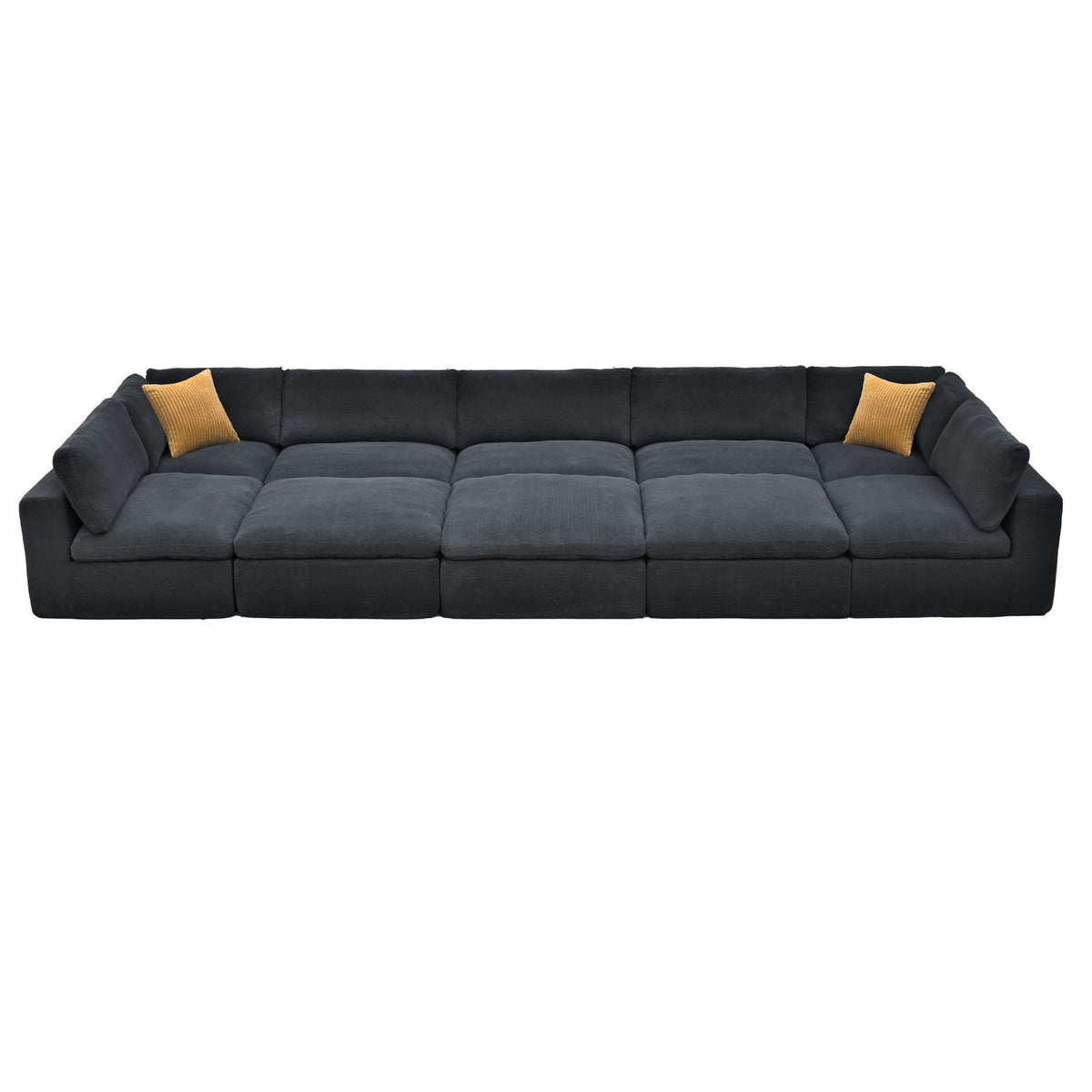 Custom Configuration Modular Sectional With Toss Pillows