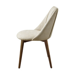 Willene - Side Chair (Set of 2) - Beige Fabric & Walnut