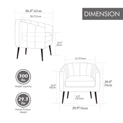 3 Piece Living Room Furniture Set Sofa & Armchairs
