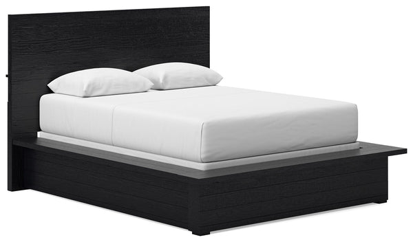 Londer - Queen Panel Bed - Black