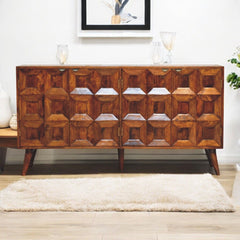 Solis - Carved 4 Door Sideboard - Brown