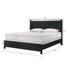 Contemporary Panel Bed With Accents