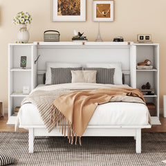 Murphy Bed With Shelves, Drawers And USB Ports