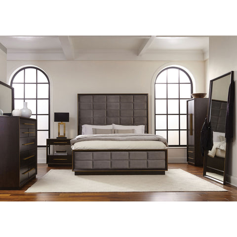 Prescott - 5 Piece California King Bedroom Set - Dark Brown