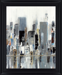 Misty Metropolis - 28" x 34" Framed Wall Art