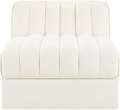 Rummi - Velvet Performance Fabric Upholstered Modular Armless Chair