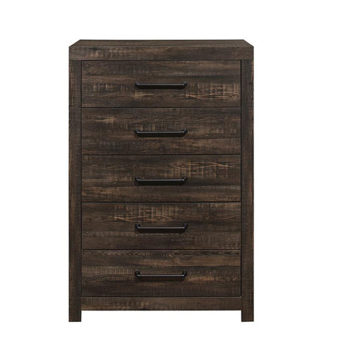Monica - Chest With Spacious Drawers Bar Handles - Dark Oak
