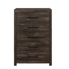 Monica - Chest With Spacious Drawers Bar Handles - Dark Oak