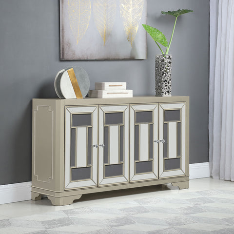 Adriane - 4 Door Accent Cabinet - Champagne