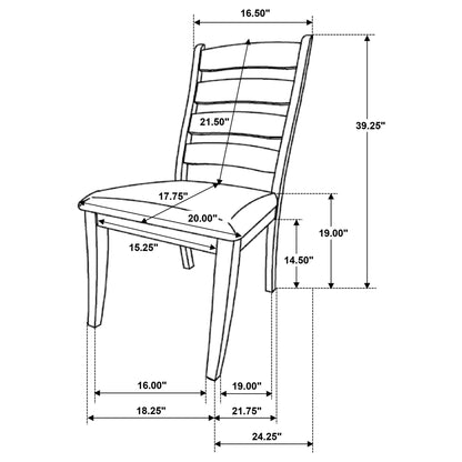 Sammy - Dining Side Chair (Set of 2) - Brown / Beige
