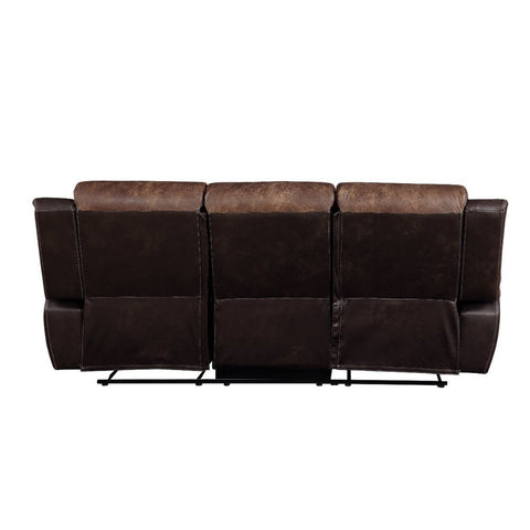 Jaylen - Motion Sofa - Toffee & Espresso Polished Microfiber