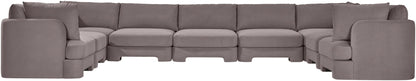 Hammond - Velvet Performance Fabric Upholstered 9 Piece Sectional